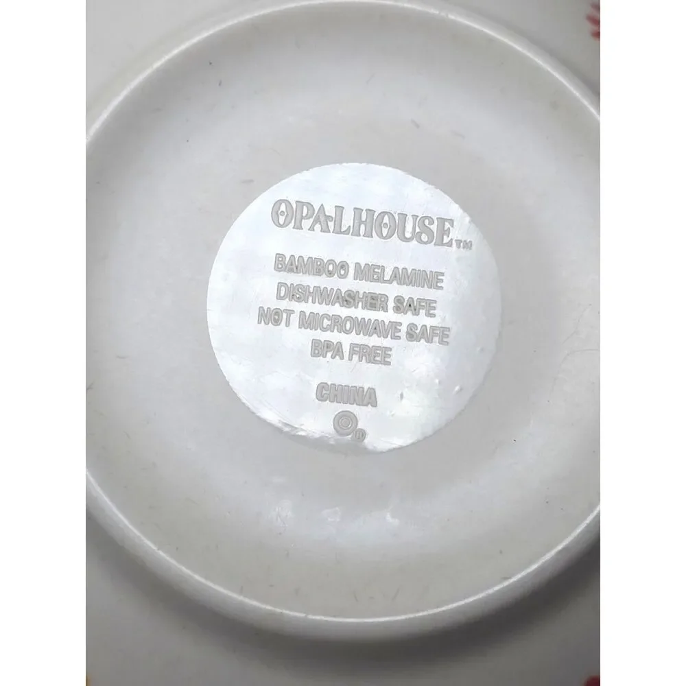 Opalhouse Bamboo Melamine Cereal Bowls Floral & Terracotta Polka Dot Pink Set 2